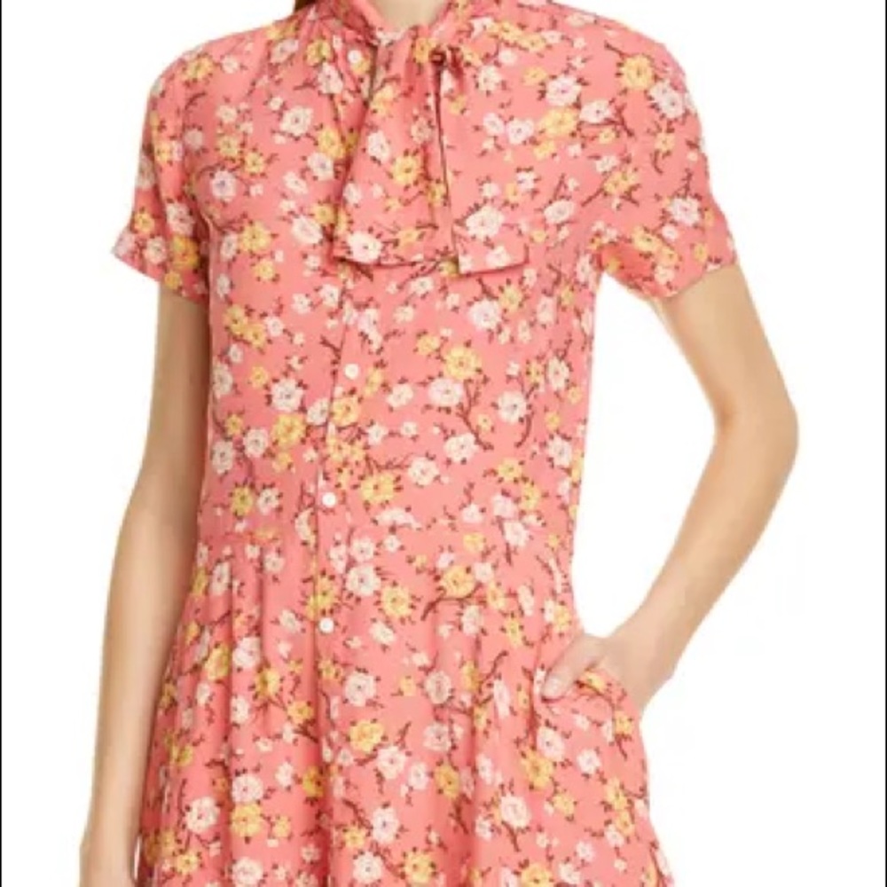 LMT: Polo Ralph Lauren Blush Floral Tie Dress